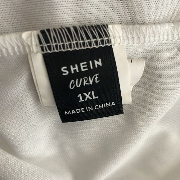 SHEIN CURVE Elegant Brown and White Chevron Maxi Dress | size 1XL | NWOT - Picture 8 of 9